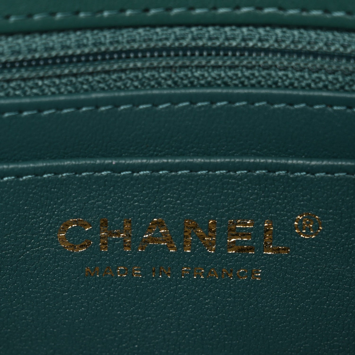 Shaded Patent Calfskin Quilted Mini Rectangular Flap Green Blue