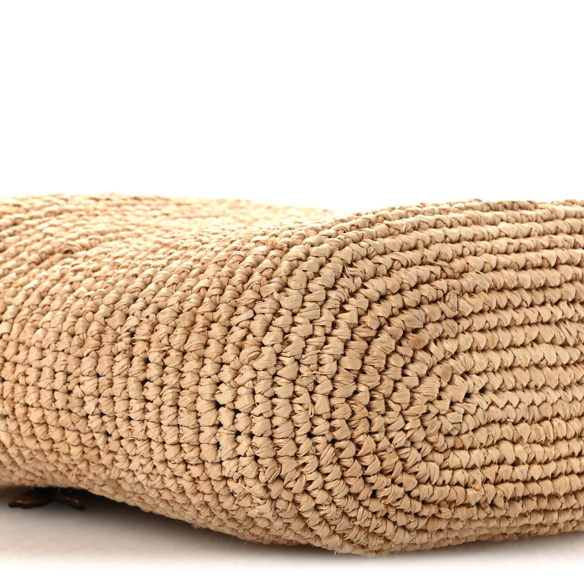 Calfskin Raffia Anagram Paulas Ibiza Pochette Bag Natural Tan