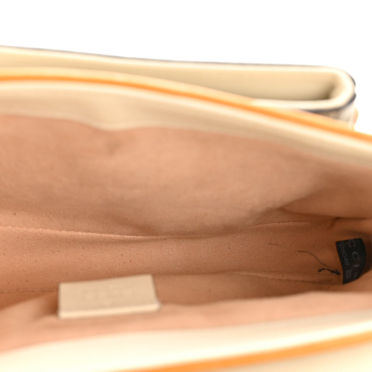 GG Supreme Monogram Calfskin Mini Padlock Flap Pocket Shoulder Bag Beige Mystic White Sun Oil