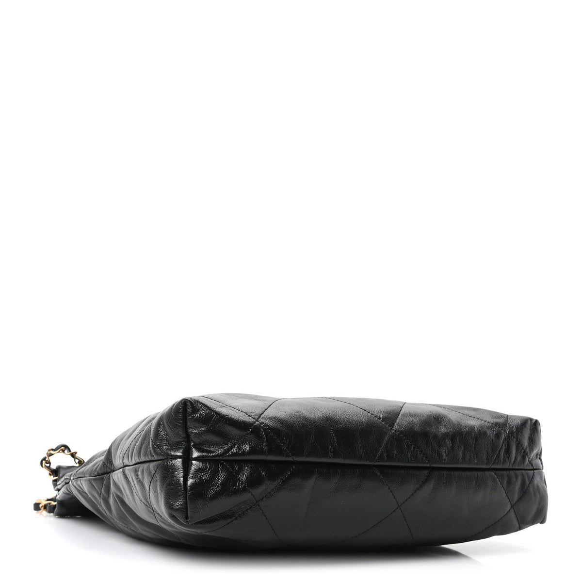 Shiny Calfskin Quilted Small Chanel 22 Black