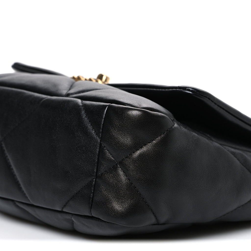 Lambskin Quilted Medium Chanel 19 Flap Black